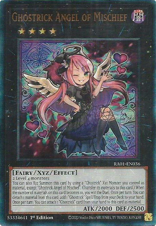 Ghostrick Angel of Mischief [RA01-EN036] Prismatic Ultimate Rare | Shuffle n Cut Hobbies & Games