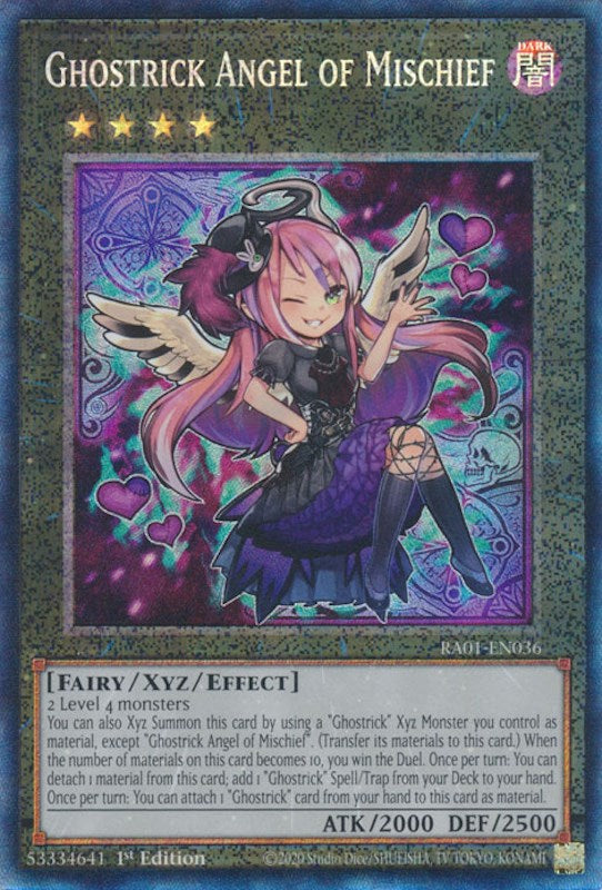 Ghostrick Angel of Mischief [RA01-EN036] Prismatic Collector's Rare | Shuffle n Cut Hobbies & Games