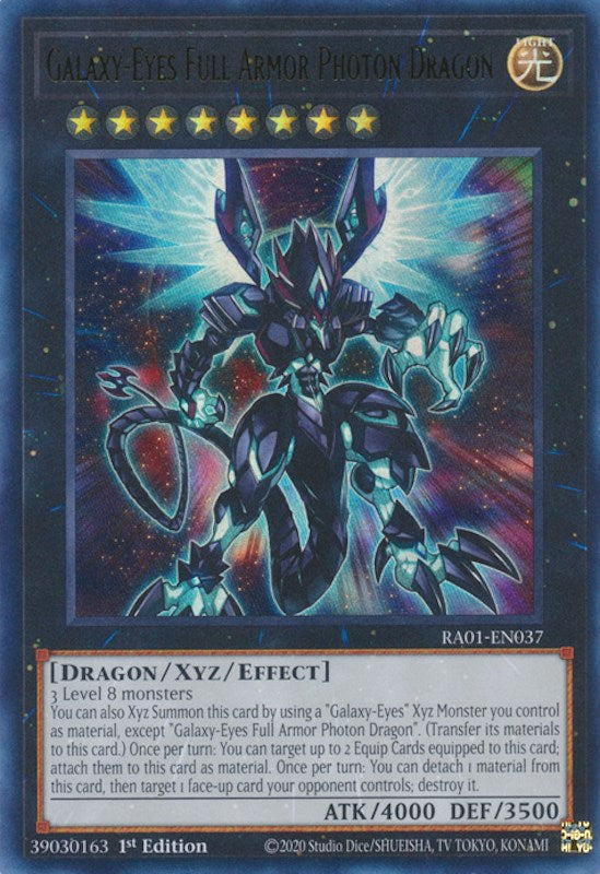 Galaxy-Eyes Full Armor Photon Dragon [RA01-EN037] Ultra Rare | Shuffle n Cut Hobbies & Games