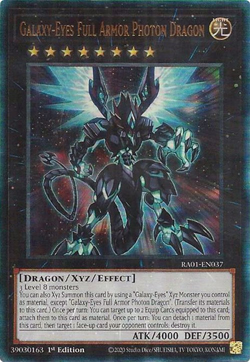 Galaxy-Eyes Full Armor Photon Dragon [RA01-EN037] Prismatic Ultimate Rare | Shuffle n Cut Hobbies & Games