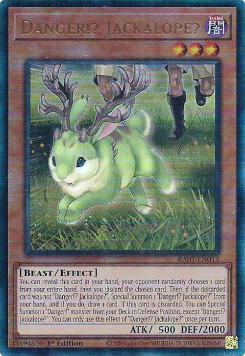 Danger!? Jackalope? [RA01-EN013] Prismatic Ultimate Rare | Shuffle n Cut Hobbies & Games