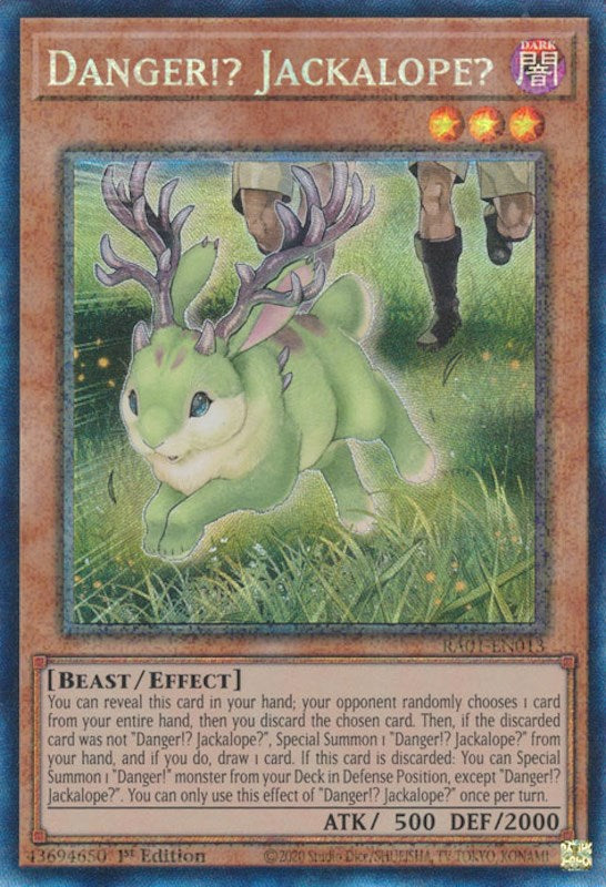 Danger!? Jackalope? [RA01-EN013] Prismatic Collector's Rare | Shuffle n Cut Hobbies & Games