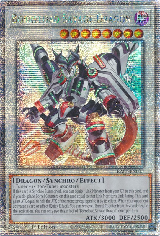 Borreload Savage Dragon [RA01-EN033] Quarter Century Secret Rare | Shuffle n Cut Hobbies & Games