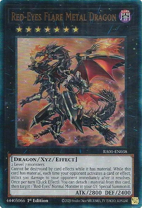 Red-Eyes Flare Metal Dragon [RA01-EN038] Prismatic Ultimate Rare | Shuffle n Cut Hobbies & Games