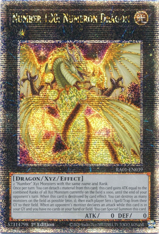 Number 100: Numeron Dragon [RA01-EN039] Quarter Century Secret Rare | Shuffle n Cut Hobbies & Games