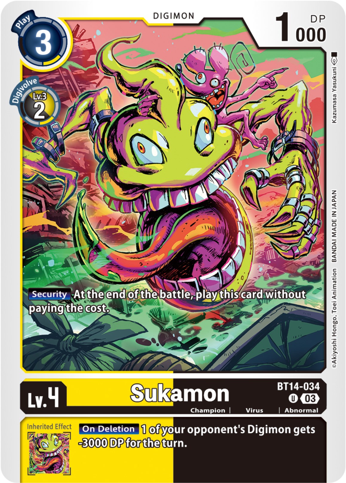 Sukamon [BT14-034] [Blast Ace] | Shuffle n Cut Hobbies & Games