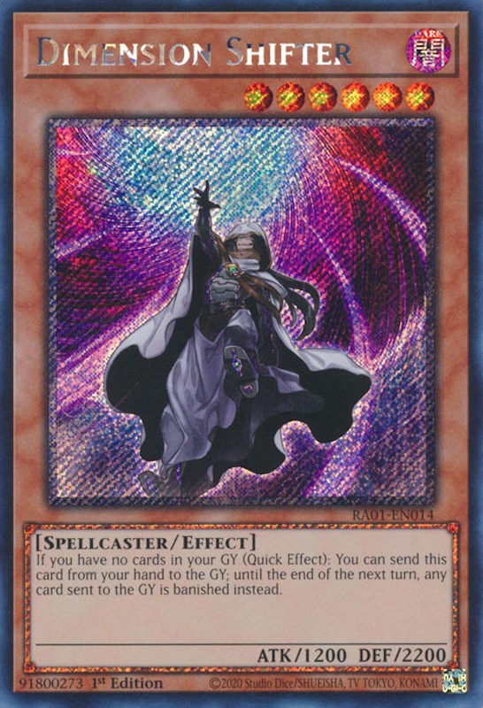 Dimension Shifter [RA01-EN014] Platinum Secret Rare | Shuffle n Cut Hobbies & Games