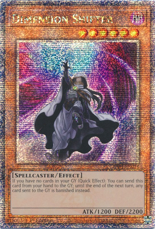 Dimension Shifter [RA01-EN014] Quarter Century Secret Rare | Shuffle n Cut Hobbies & Games