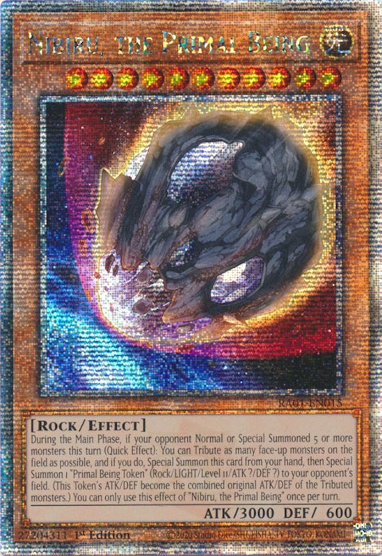 Nibiru, the Primal Being [RA01-EN015] Quarter Century Secret Rare | Shuffle n Cut Hobbies & Games