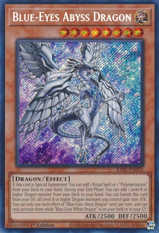 Blue-Eyes Abyss Dragon [RA01-EN016] Secret Rare | Shuffle n Cut Hobbies & Games