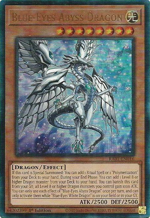 Blue-Eyes Abyss Dragon [RA01-EN016] Prismatic Ultimate Rare | Shuffle n Cut Hobbies & Games