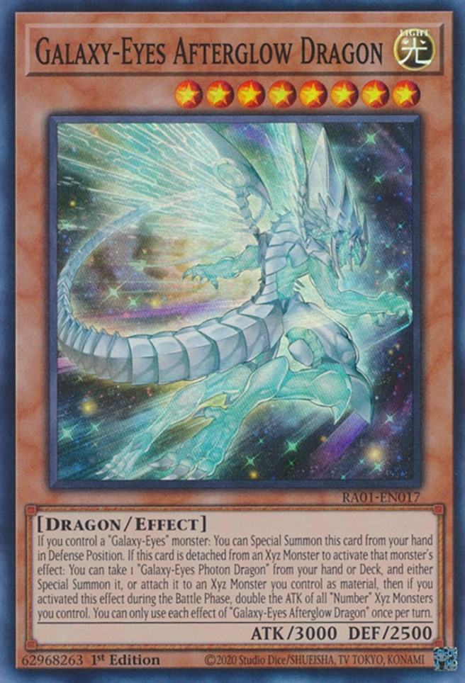 Galaxy-Eyes Afterglow Dragon [RA01-EN017] Super Rare | Shuffle n Cut Hobbies & Games