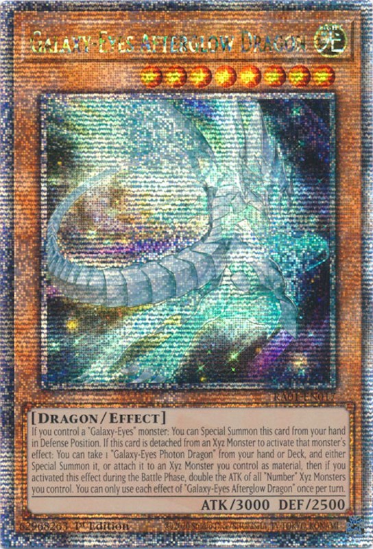 Galaxy-Eyes Afterglow Dragon [RA01-EN017] Quarter Century Secret Rare | Shuffle n Cut Hobbies & Games