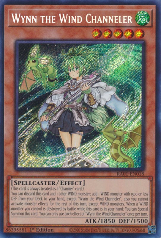 Wynn the Wind Channeler [RA01-EN018] Secret Rare | Shuffle n Cut Hobbies & Games