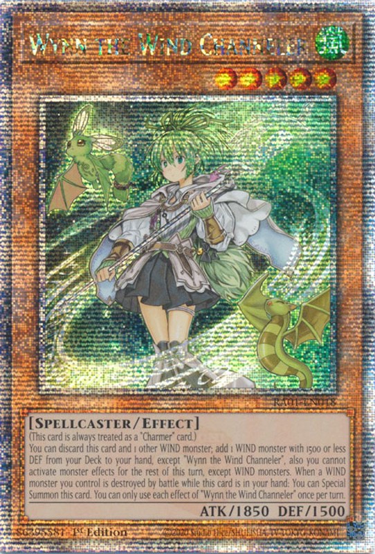 Wynn the Wind Channeler [RA01-EN018] Quarter Century Secret Rare | Shuffle n Cut Hobbies & Games