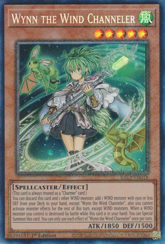 Wynn the Wind Channeler [RA01-EN018] Prismatic Collector's Rare | Shuffle n Cut Hobbies & Games