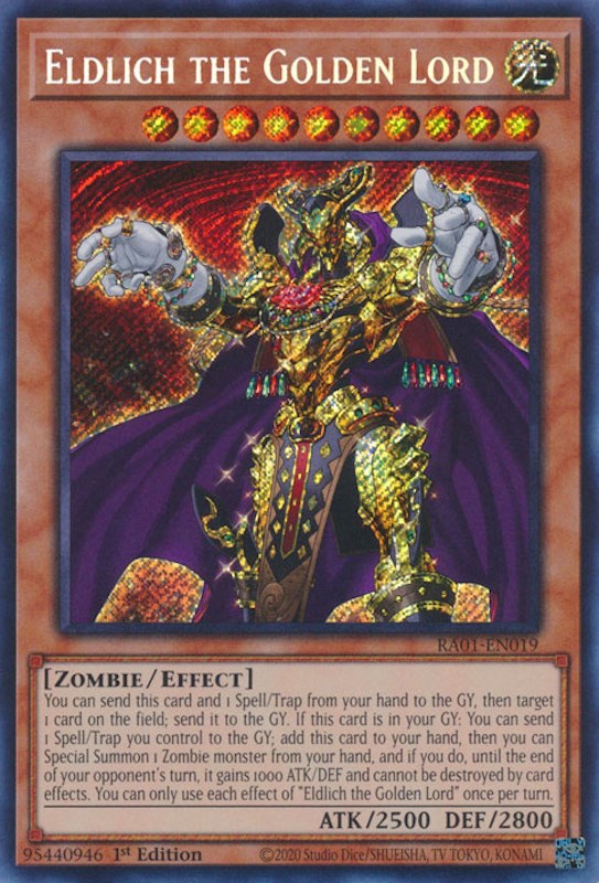 Eldlich the Golden Lord [RA01-EN019] Secret Rare | Shuffle n Cut Hobbies & Games