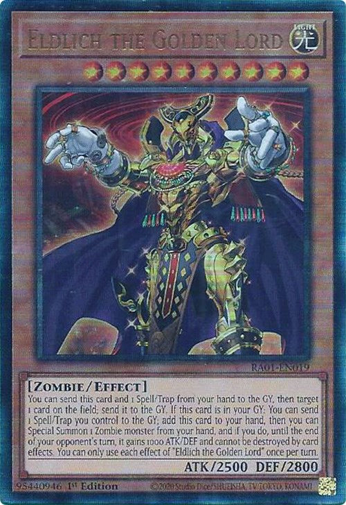 Eldlich the Golden Lord [RA01-EN019] Prismatic Ultimate Rare | Shuffle n Cut Hobbies & Games