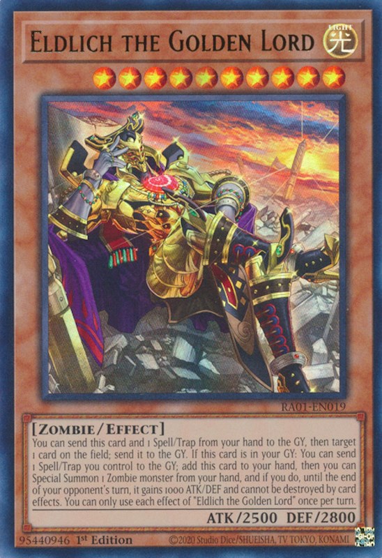 Eldlich the Golden Lord (Alternate Art) [RA01-EN019] Ultra Rare | Shuffle n Cut Hobbies & Games