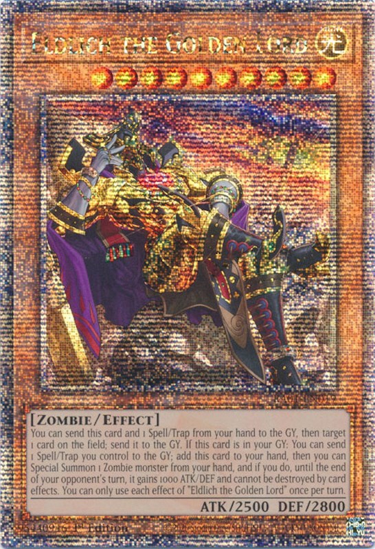 Eldlich the Golden Lord (Alternate Art) [RA01-EN019] Quarter Century Secret Rare | Shuffle n Cut Hobbies & Games