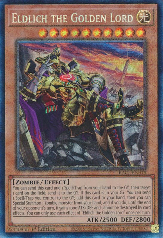 Eldlich the Golden Lord (Alternate Art) [RA01-EN019] Prismatic Collector's Rare | Shuffle n Cut Hobbies & Games