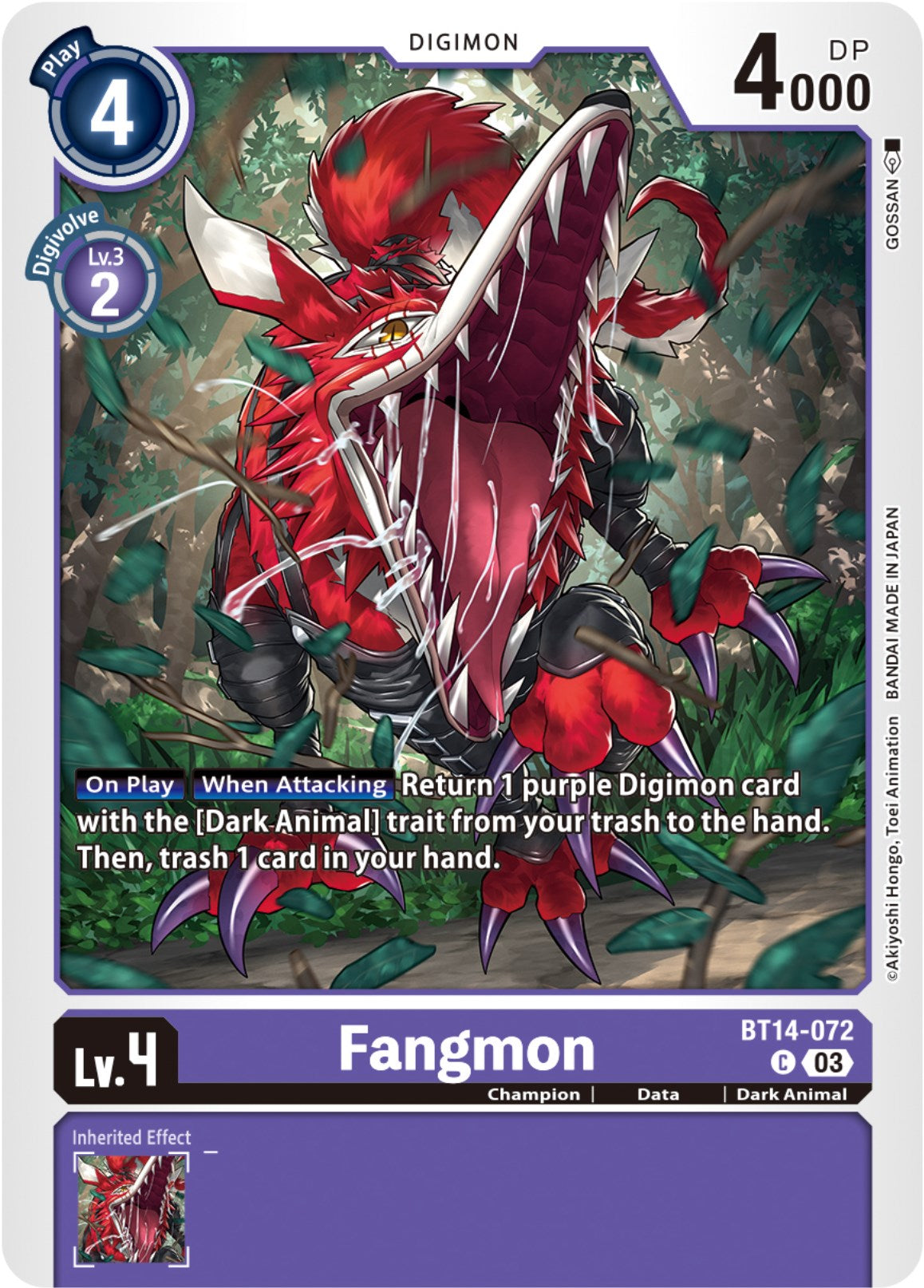 Fangmon [BT14-072] [Blast Ace] | Shuffle n Cut Hobbies & Games