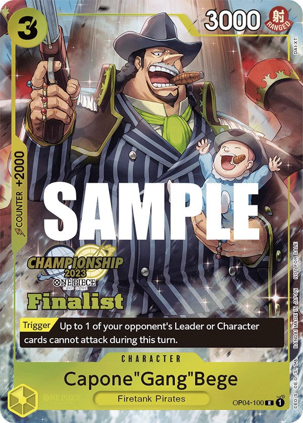 Capone"Gang"Bege (CS 2023 Top Players Pack) [Finalist] [One Piece Promotion Cards] | Shuffle n Cut Hobbies & Games