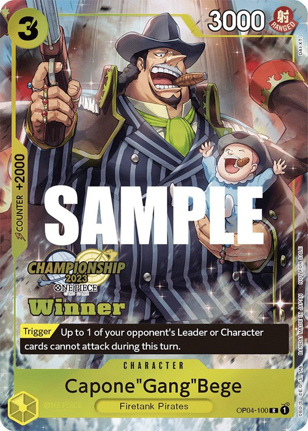 Capone"Gang"Bege (CS 2023 Top Players Pack) [Winner] [One Piece Promotion Cards] | Shuffle n Cut Hobbies & Games