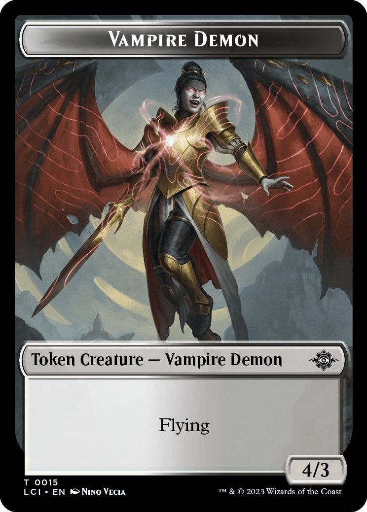 Vampire // Vampire Demon Double-Sided Token [The Lost Caverns of Ixalan Tokens] | Shuffle n Cut Hobbies & Games