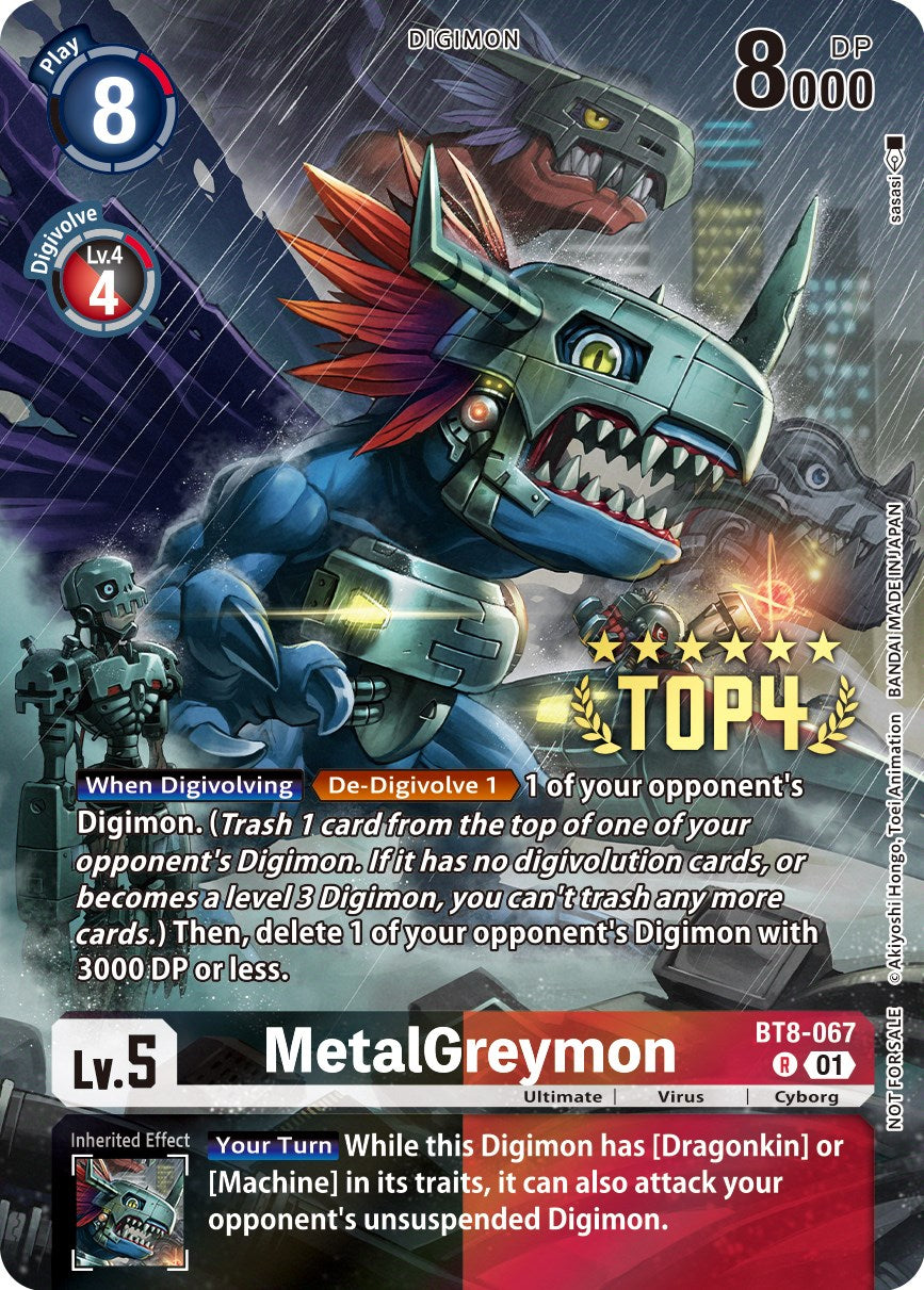 MetalGreymon [BT8-067] (Digimon 3-On-3 November 2023 Top 4) [New Awakening] | Shuffle n Cut Hobbies & Games