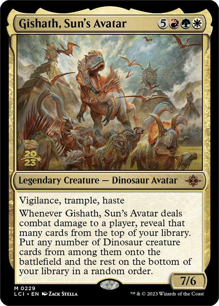 Gishath, Sun's Avatar (LCI) [The Lost Caverns of Ixalan Prerelease Cards] | Shuffle n Cut Hobbies & Games