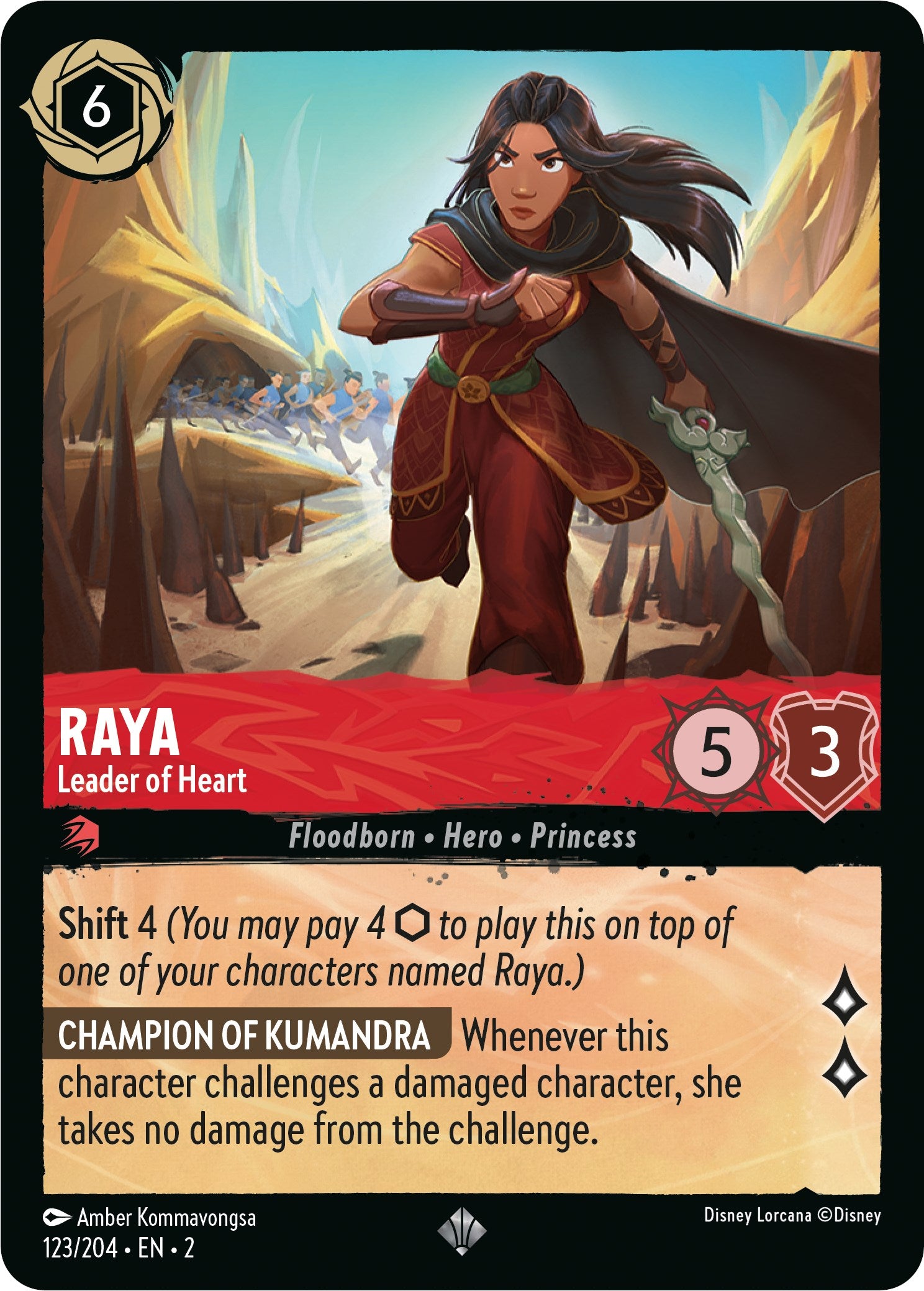 Raya - Leader of Heart (123/204) [Rise of the Floodborn] | Shuffle n Cut Hobbies & Games