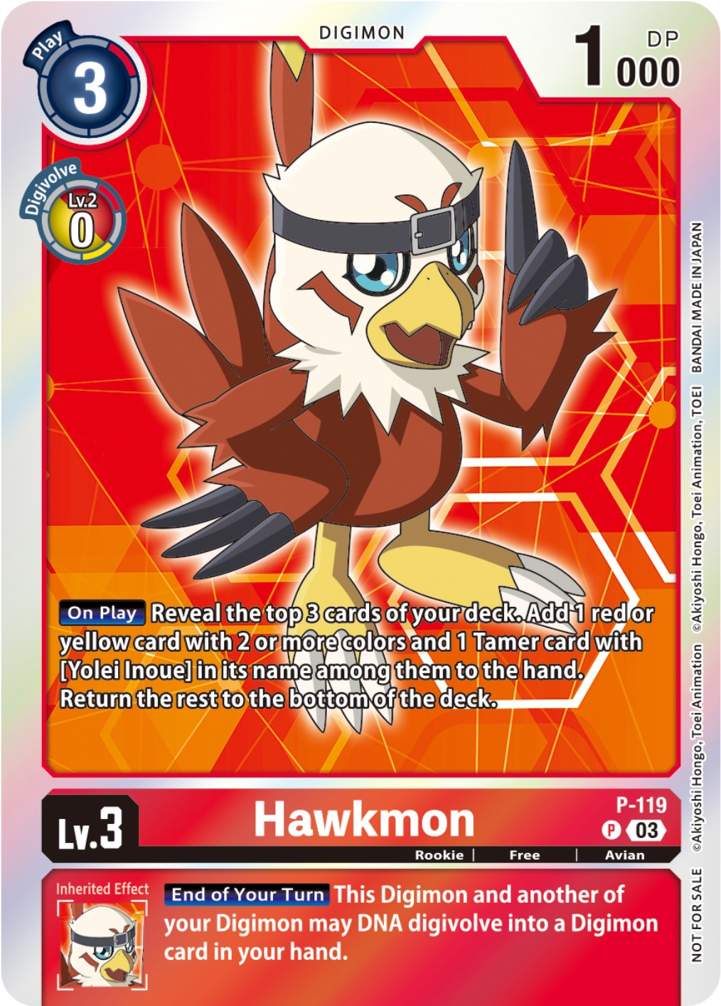 Hawkmon [P-119] (Tamer Party Pack -The Beginning- Ver. 2.0) [Promotional Cards] | Shuffle n Cut Hobbies & Games