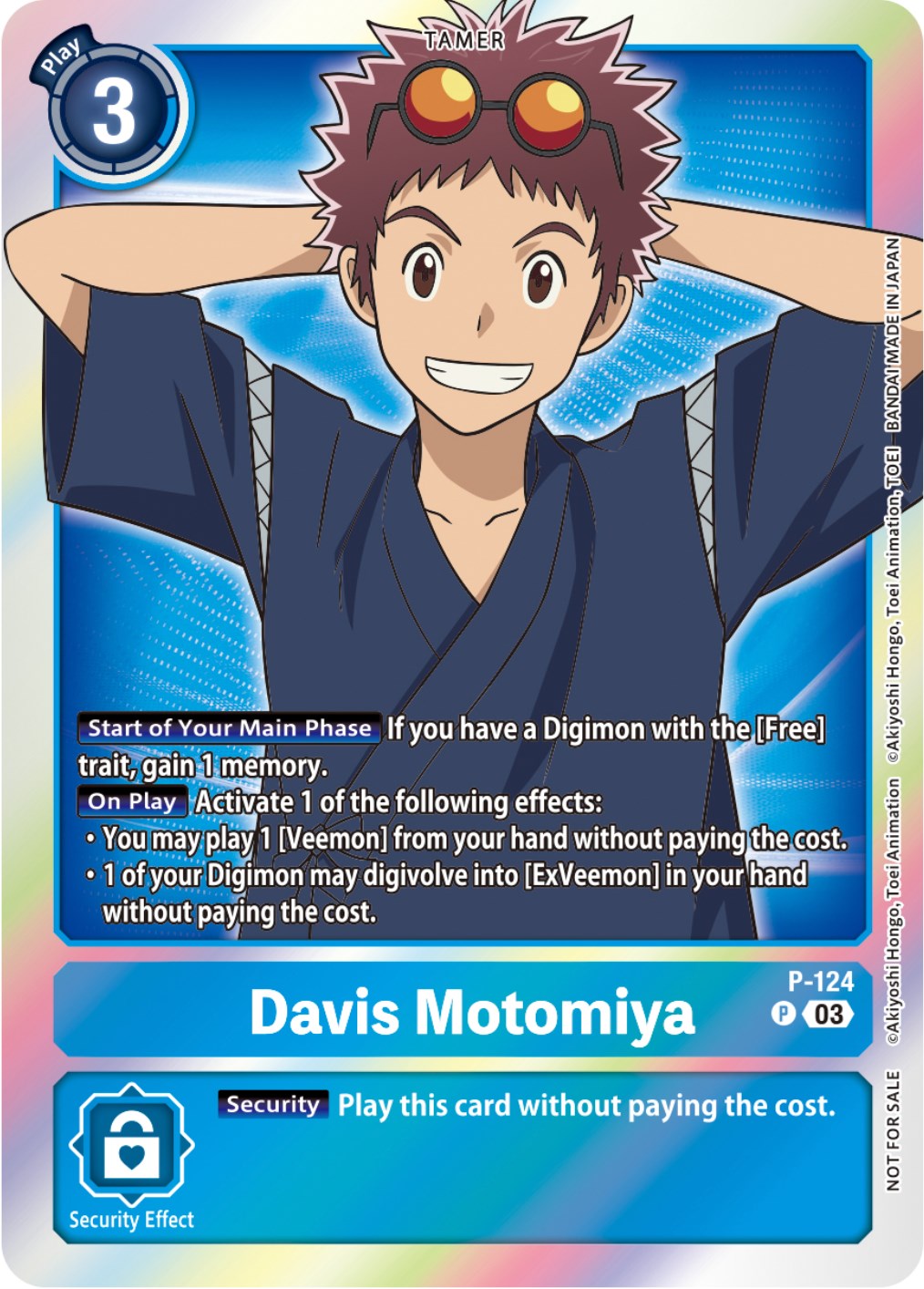 Davis Motomiya [P-124] (Tamer Party Pack -The Beginning- Ver. 2.0) [Promotional Cards] | Shuffle n Cut Hobbies & Games