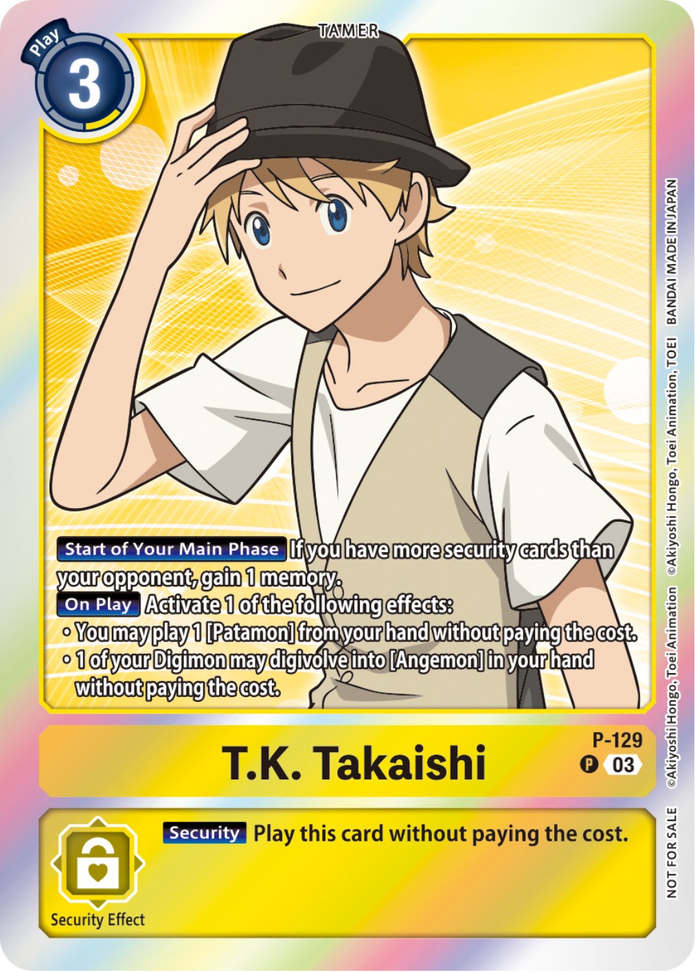 T.K. Takaishi [P-129] (Tamer Party Pack -The Beginning- Ver. 2.0) [Promotional Cards] | Shuffle n Cut Hobbies & Games