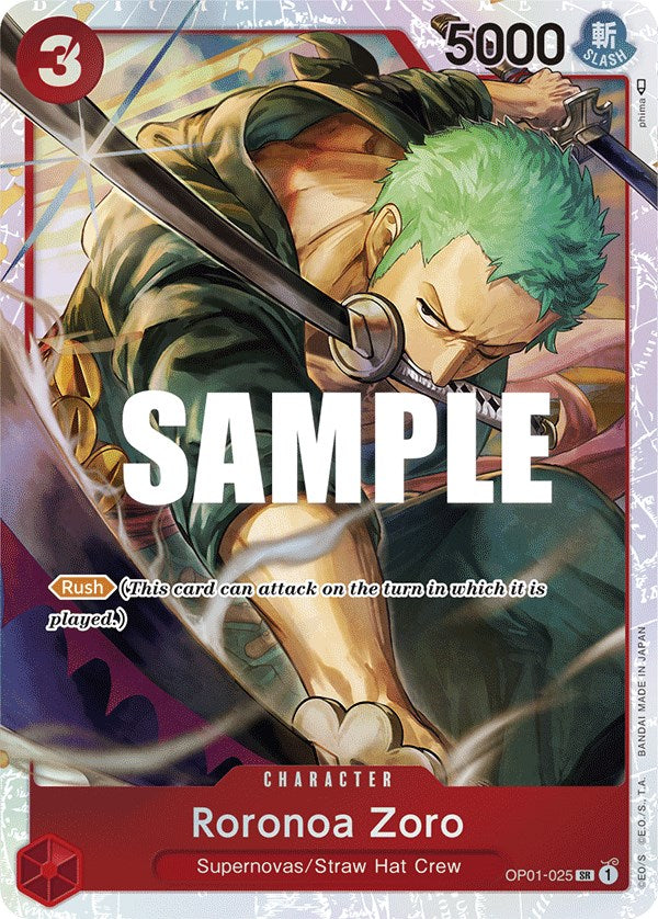 Roronoa Zoro (OP01-025) (Ultra Deck: The Three Captains) [One Piece Promotion Cards] | Shuffle n Cut Hobbies & Games