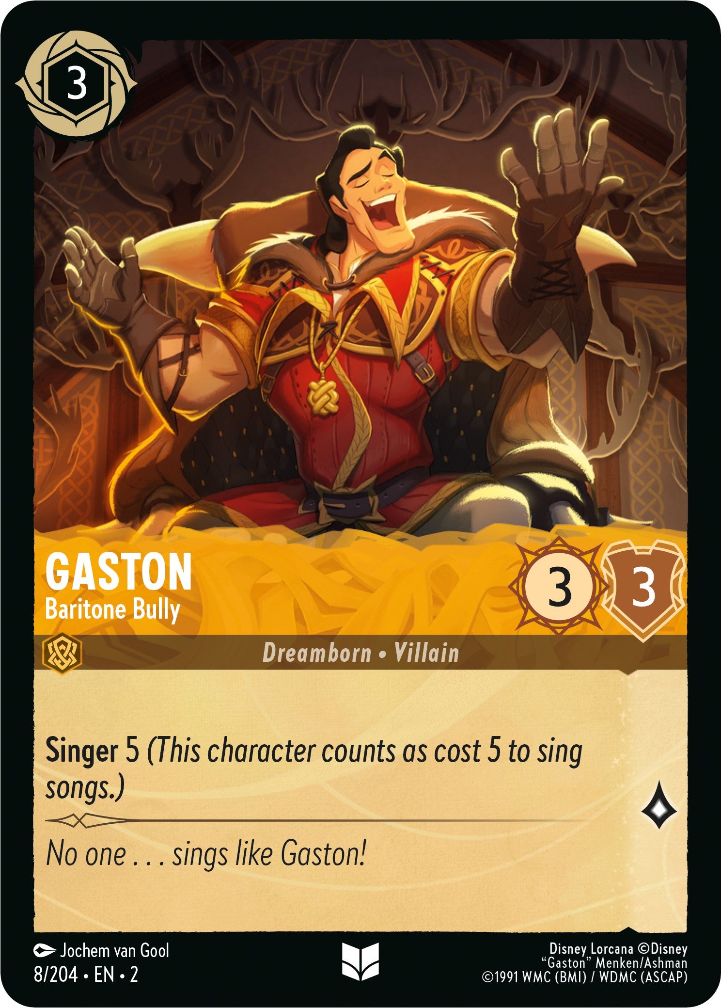 Gaston - Baritone Bully (8/204) [Rise of the Floodborn] | Shuffle n Cut Hobbies & Games