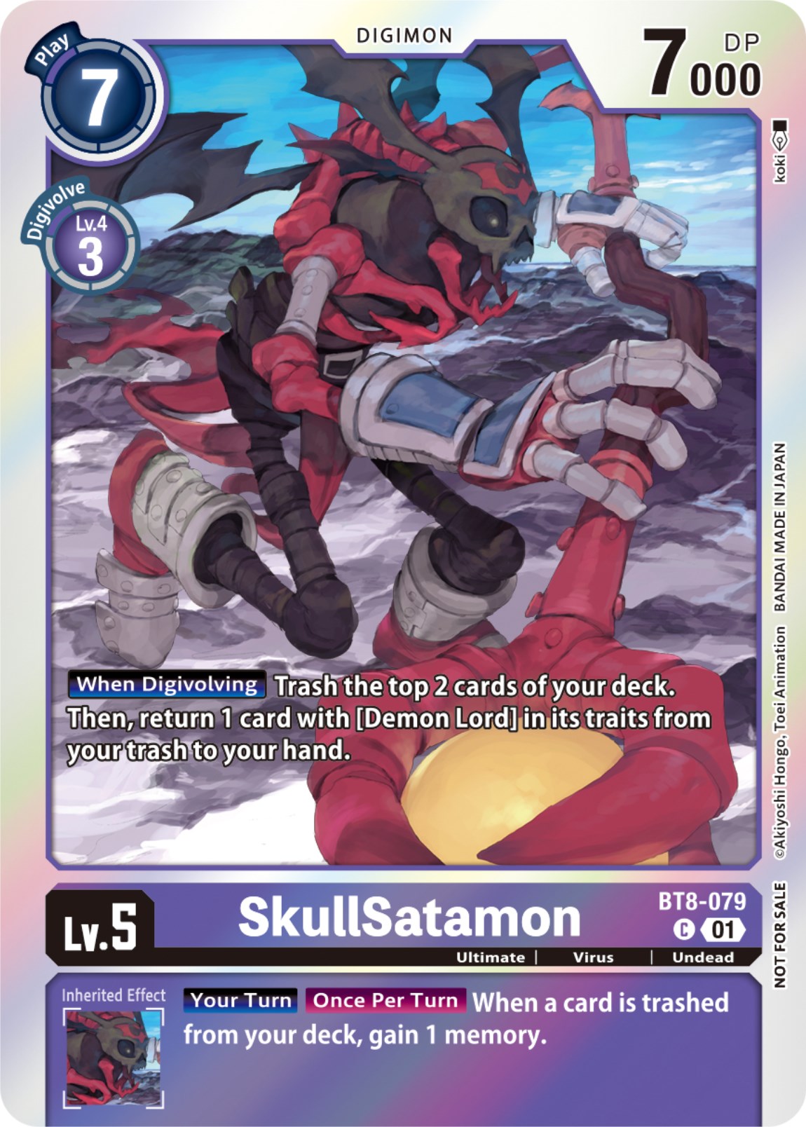 SkullSatamon [BT8-079] (Blast Ace Double Pack Set) [New Awakening] | Shuffle n Cut Hobbies & Games