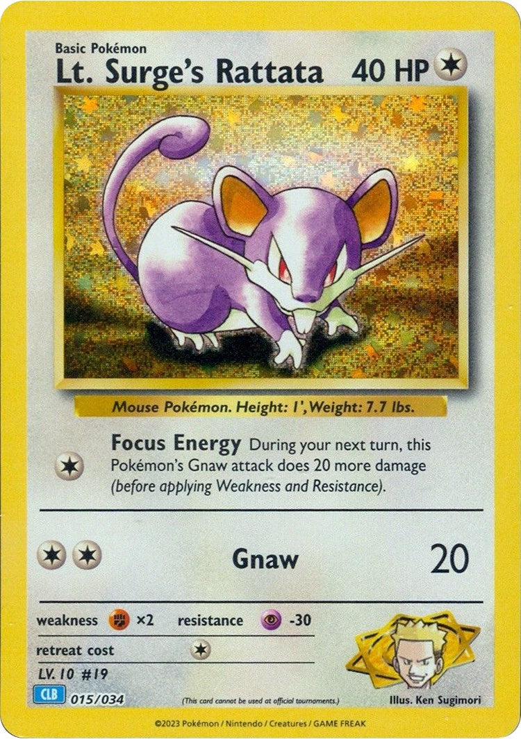 Lt. Surge's Rattata [Trading Card Game Classic] | Shuffle n Cut Hobbies & Games