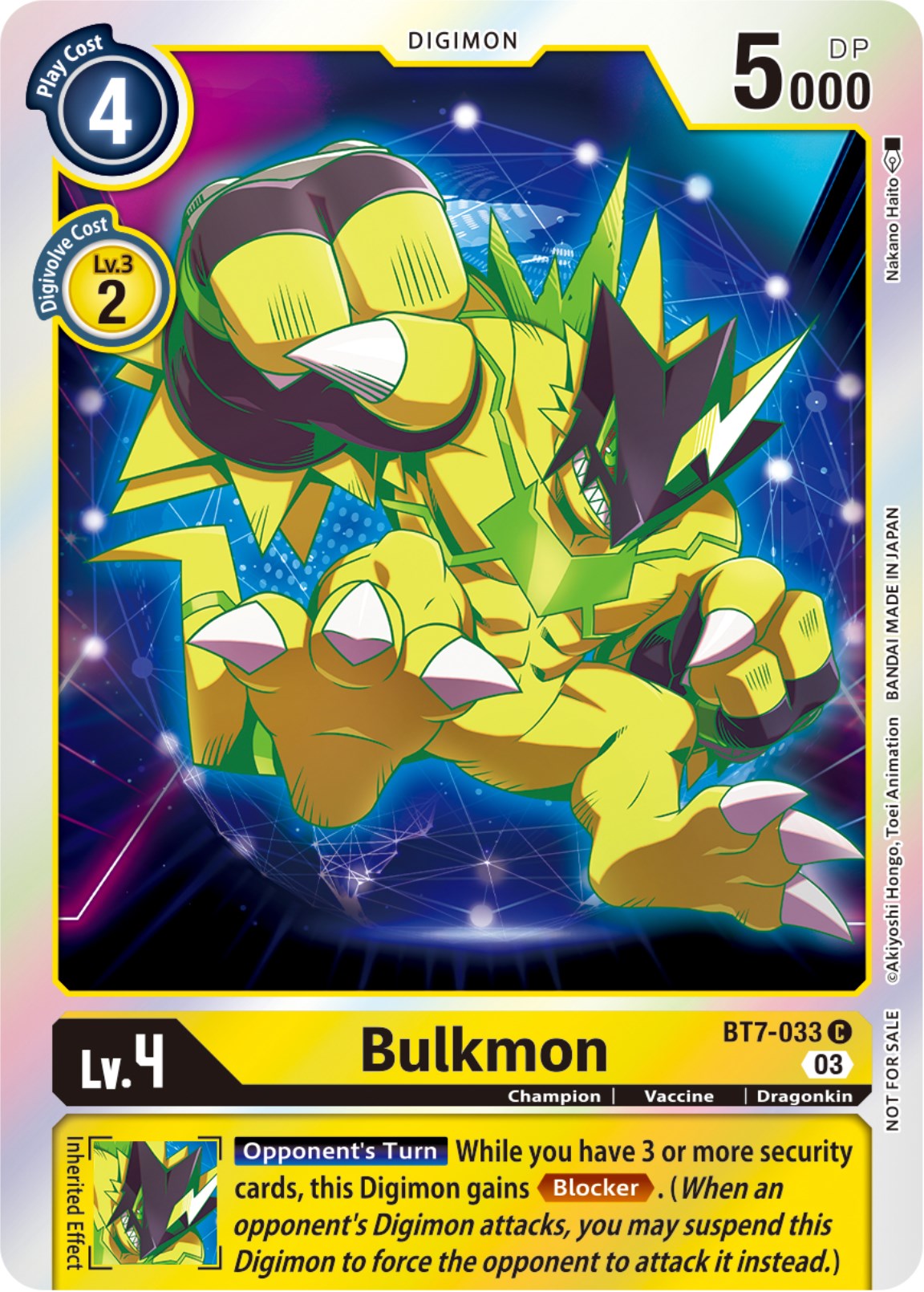 Bulkmon [BT7-033] (Official Tournament Pack Vol.11) [Next Adventure] | Shuffle n Cut Hobbies & Games