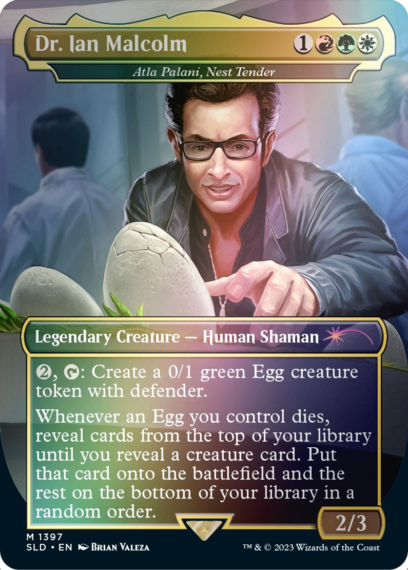 Dr. Ian Malcolm - Atla Palani, Nest Tender (Rainbow Foil) [Secret Lair Drop Series] | Shuffle n Cut Hobbies & Games