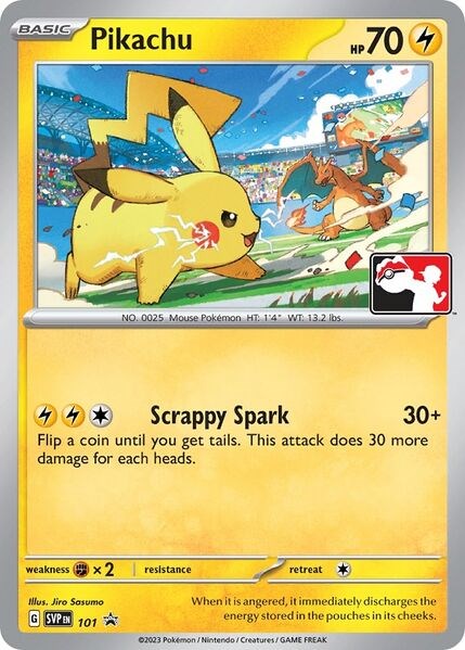 Pikachu (101) (Play Pokemon Promo) [League & Championship Cards] | Shuffle n Cut Hobbies & Games