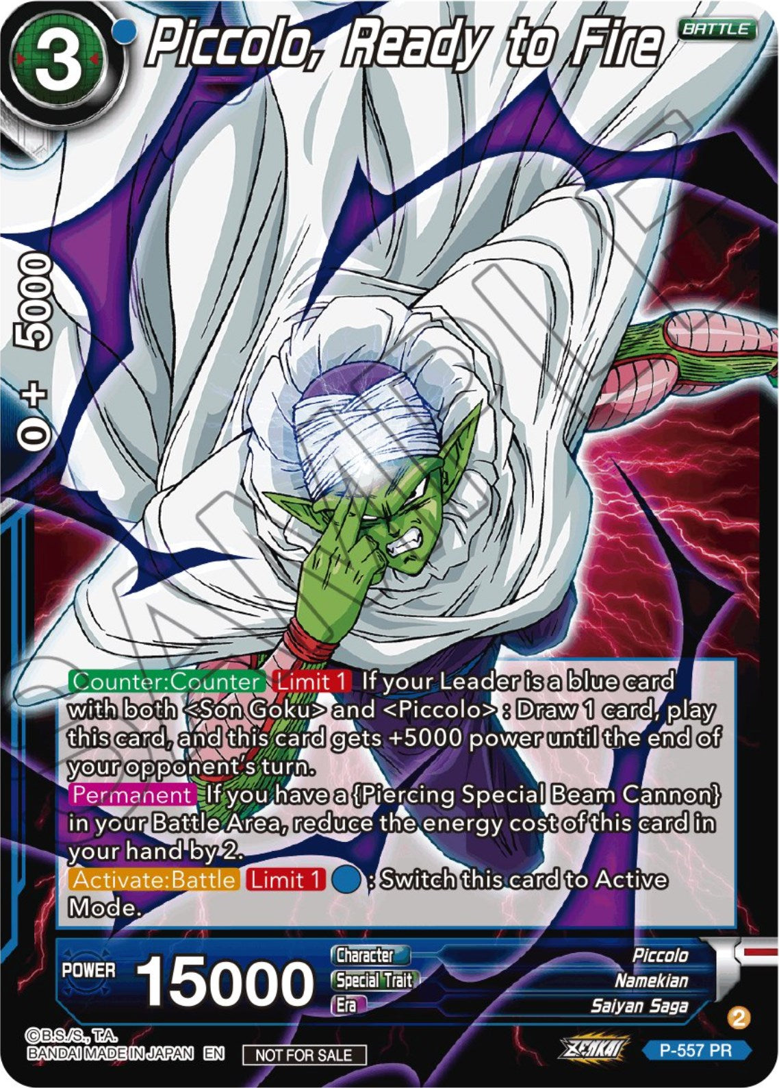 Piccolo, Ready to Fire (Zenkai Series Tournament Pack Vol.6) (P-557) [Tournament Promotion Cards] | Shuffle n Cut Hobbies & Games