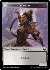 Vampire (0014) // Vampire Demon Double-Sided Token [The Lost Caverns of Ixalan Commander Tokens] | Shuffle n Cut Hobbies & Games