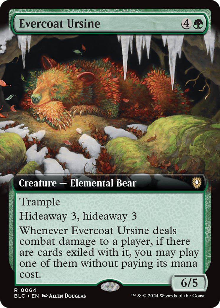 Evercoat Ursine (Extended Art) [Bloomburrow Commander] | Shuffle n Cut Hobbies & Games