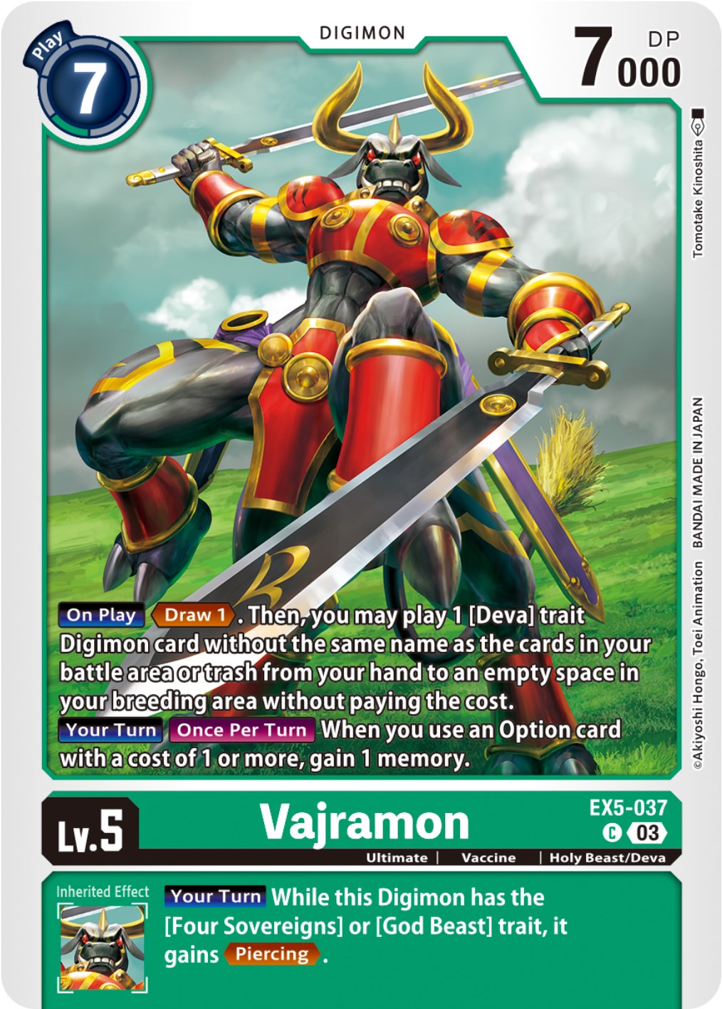 Vajramon [EX5-037] [Animal Colosseum] | Shuffle n Cut Hobbies & Games