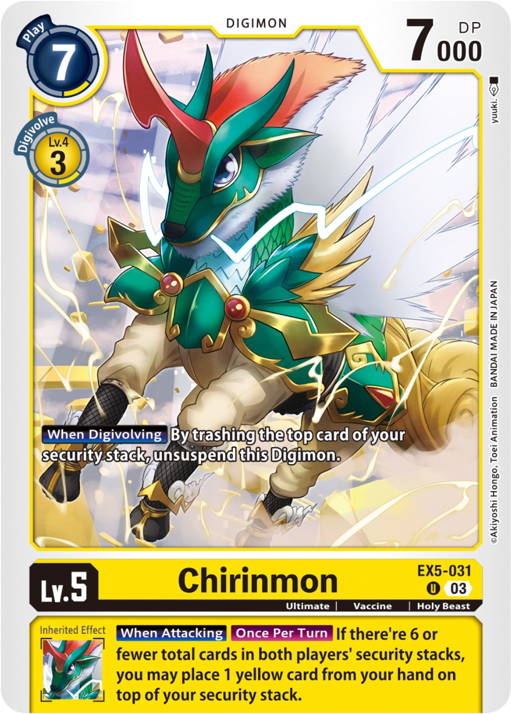 Chirinmon [EX5-031] [Animal Colosseum] | Shuffle n Cut Hobbies & Games