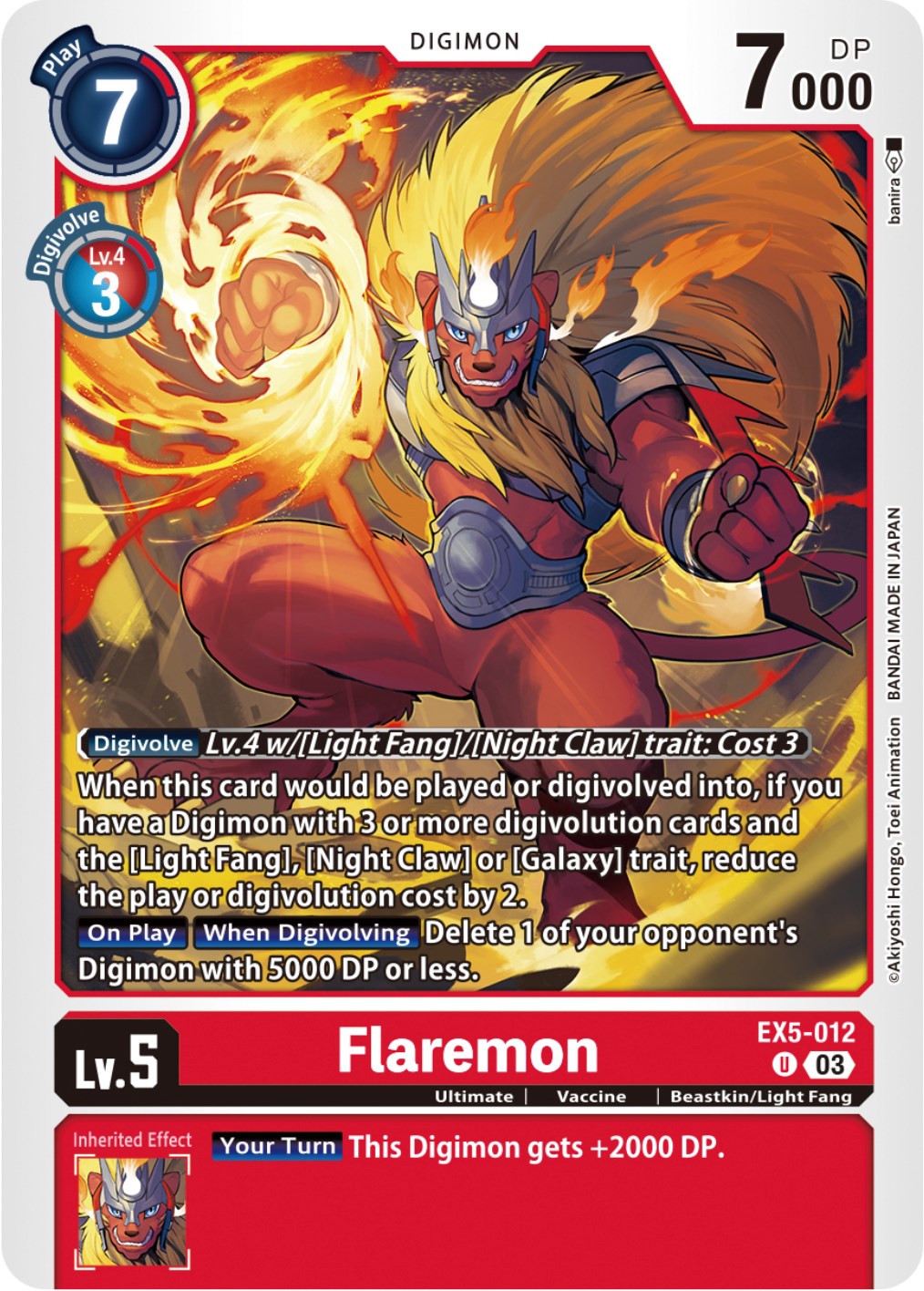 Flaremon [EX5-012] [Animal Colosseum] | Shuffle n Cut Hobbies & Games