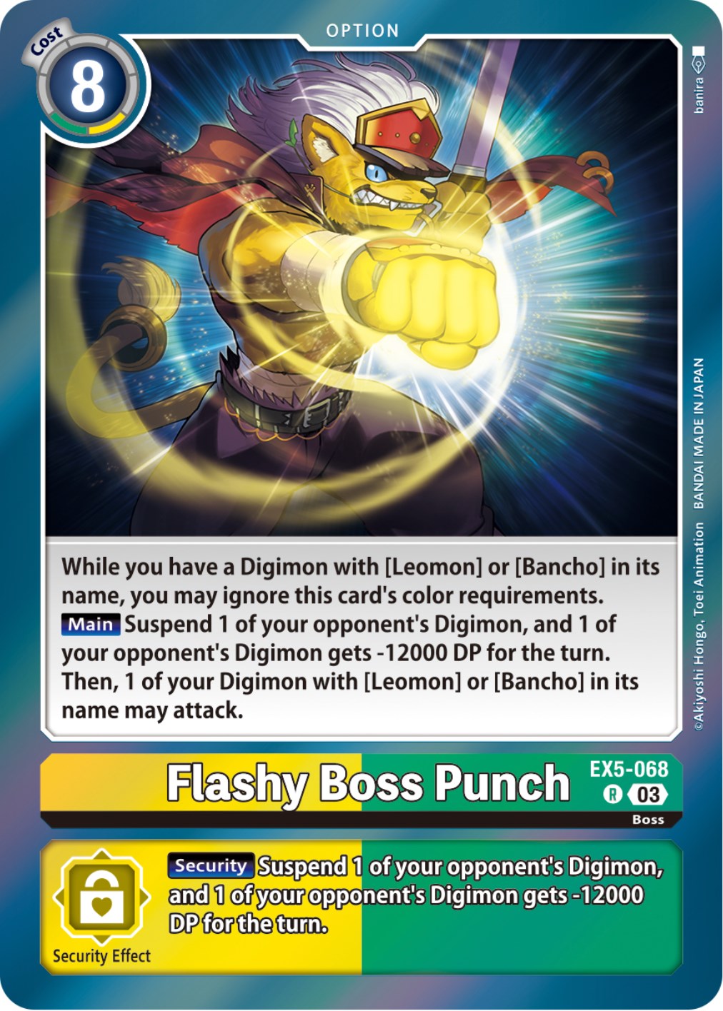 Flashy Boss Punch [EX5-068] [Animal Colosseum] | Shuffle n Cut Hobbies & Games