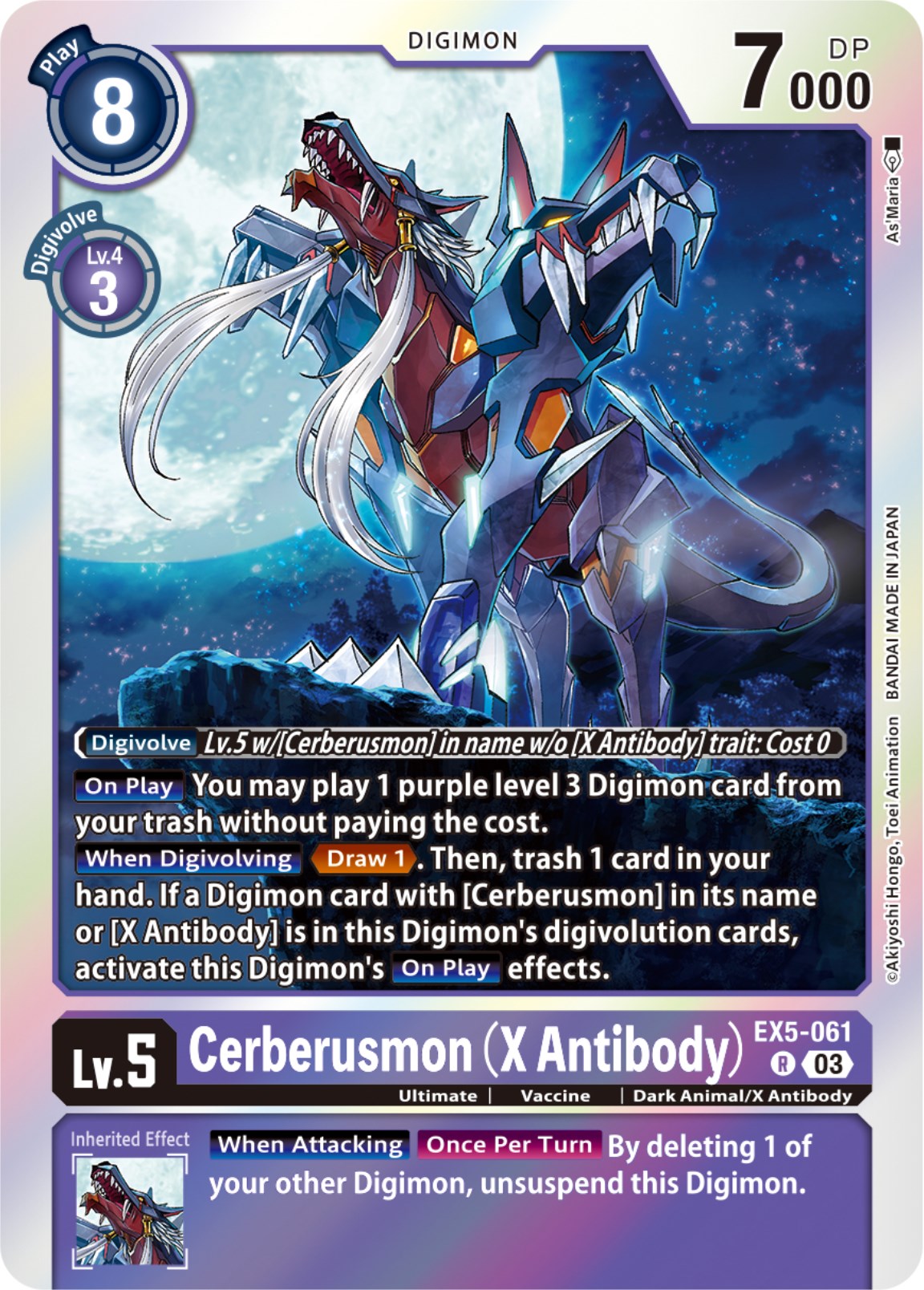 Cerberusmon (X Antibody) [EX5-061] [Animal Colosseum] | Shuffle n Cut Hobbies & Games